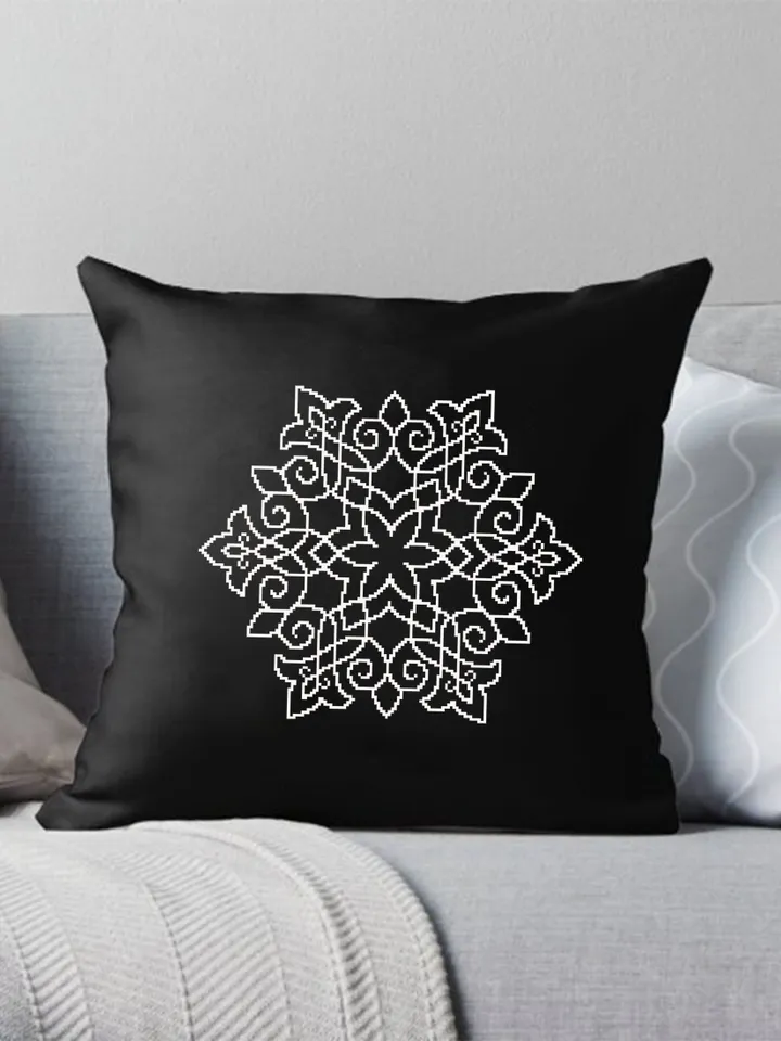 Flower mandala cross stitch pattern download PDF Monochrome mandala pattern digital Floral ornament embroidery Quick cross stitch chart #M82