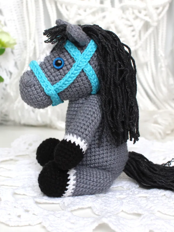 Horse crochet pattern pdf Amigurumi toy horse Farm Animal toy