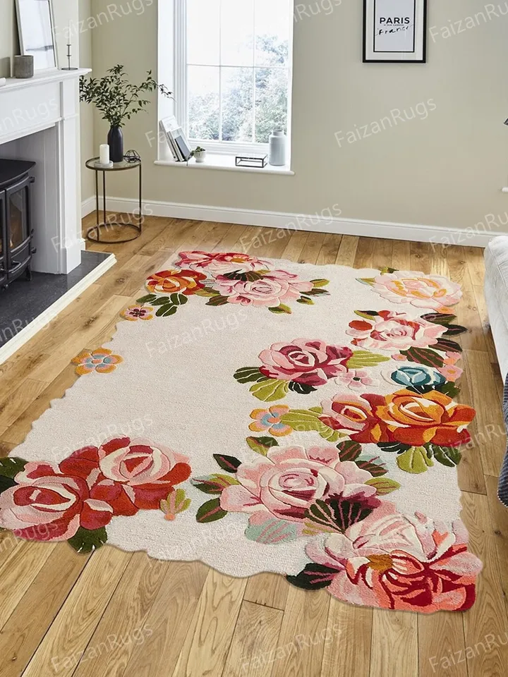 Buy 8x10 Araceli Multi Irregular Shape Hand-Tufted 100% Wool Rugs For Living Room, Bed Room, Kids Room In Any Size 10x12,9x12,8x10