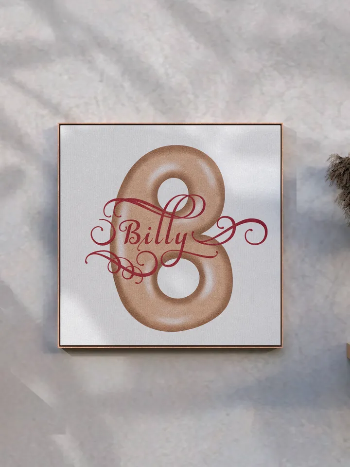 Billi - name in Samantha style with bright letters, digital design