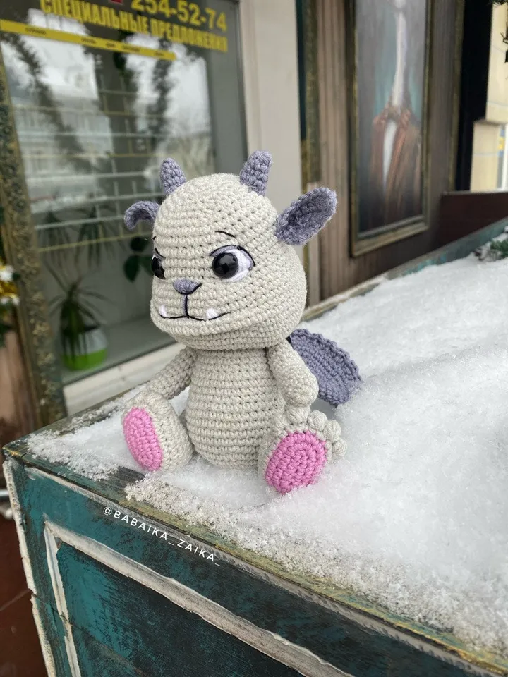 PDF Crochet Gargoyle Pattern, Amigurumi Gargoyle, Crochet Halloween Pattern, Amigurumi Dragon, Amigurumi animal, Crochet animal