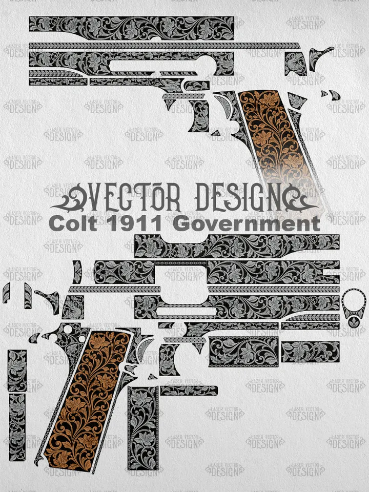 VECTOR DESIGN Colt 1911 Government Scrollwork 16