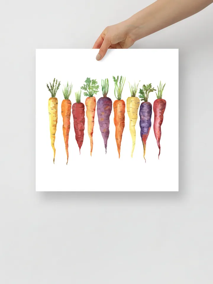 Carrots Watercolor Print, Colorful Carrots, Vegetable Painting, Rainbow Carrots, Kitchen Art Print, Watercolor Painting Print