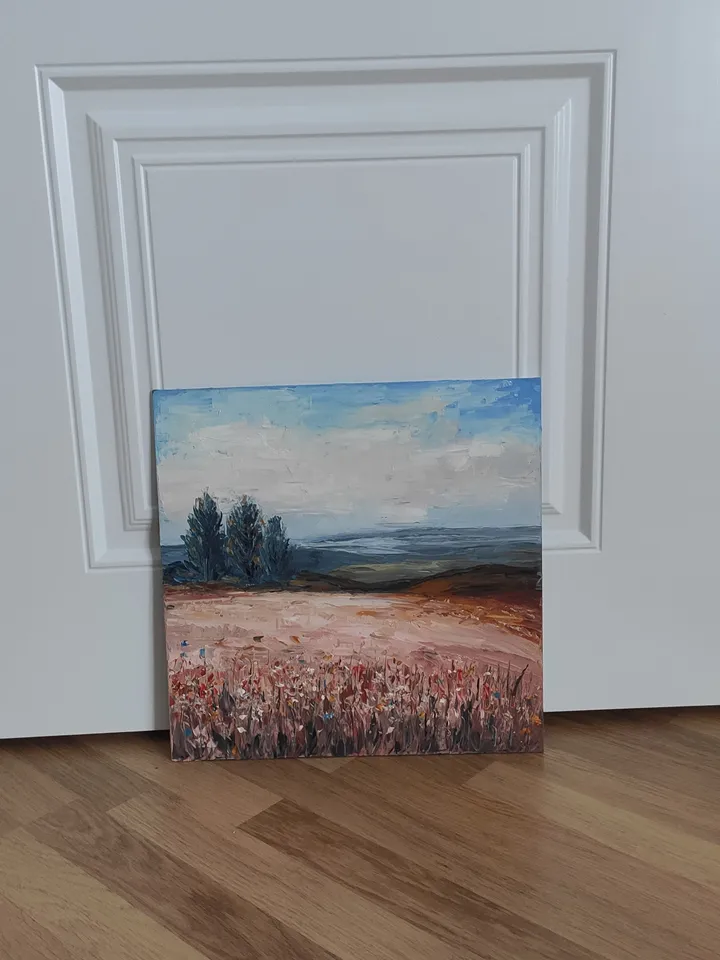 Oil painting textured landscape