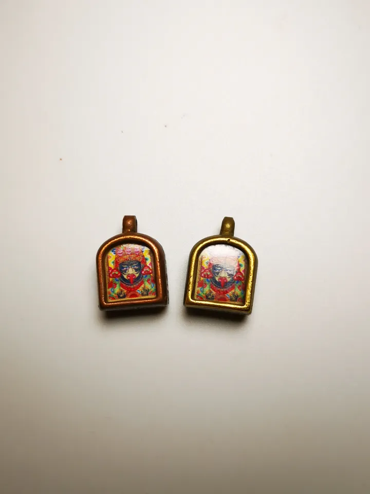 Gandhanra Antique Handmade Gau Ghau Shrine,Shri Devi,Drashi Lhamo,Zashi Lhamo,Mini Tibetan Buddhist Altar Amulet Pendant