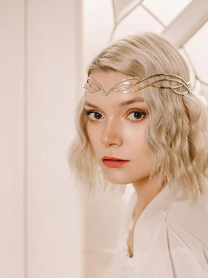 Jewelry for modern elves and fairies Elven style diadem bridal tiara art nouveau circlet Fantasy Fairy Wedding Alira