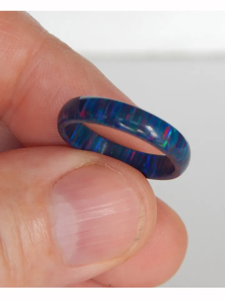 Solid opal ring. Solid opal ring. Synthetic opal ring.