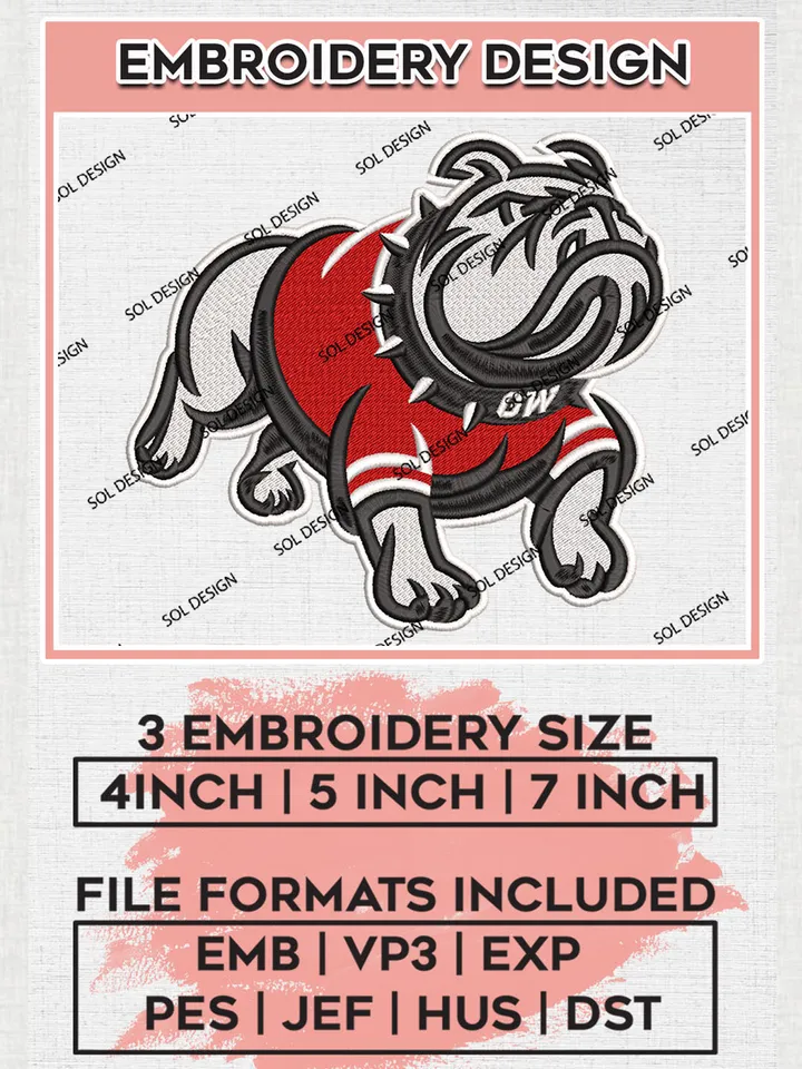 Gardner Webb Runnin Bulldogs Embroidery Designs, NCAA Logo Machine Embroidery Files, NCAA Gardner Webb Runnin Bulldogs Logo, NCAA Embroidery Designs, Machine Embroidery Designs, Digital Download
