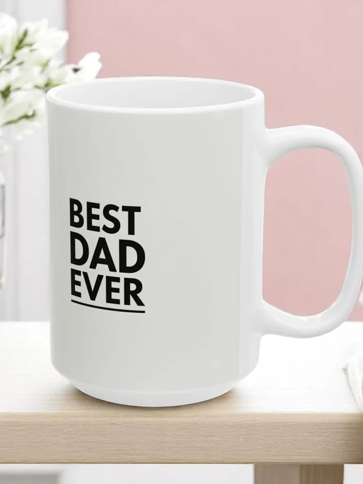 Best Dad Ever Ceramic Mug | Father's Day Gift, Coffee Cup, Birthday Present, Personalized Cup, Home & Kitchen Decor