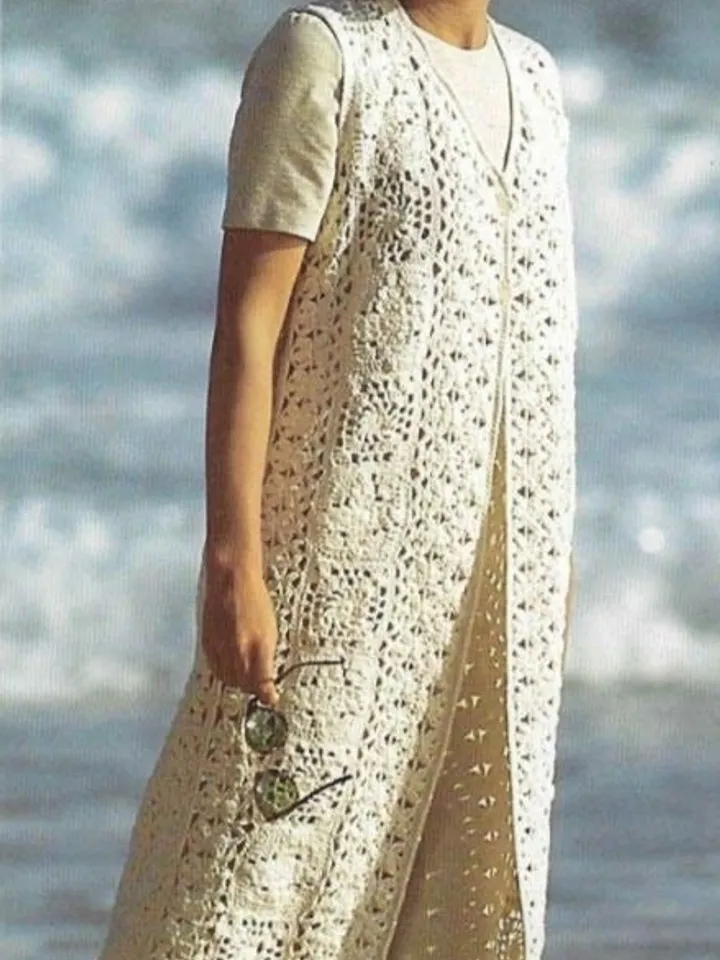 Crochet pattern Summer cardigan, crochet pattern cardigan, waistcoat, long cardigan PDF