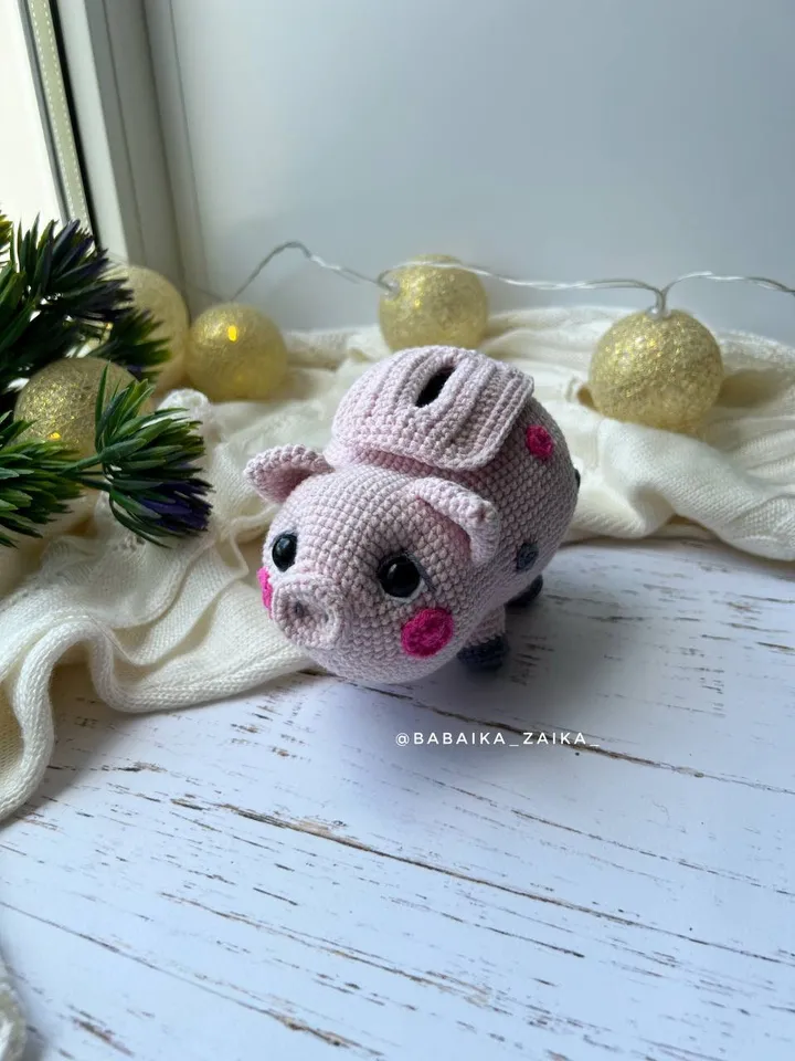 PDF Crochet Piggy Bank Pattern, Amigurumi pig pattern, Crochet pig, Cute pig, Animal pattern, Amigurumi baby pig doll, Crochet animal