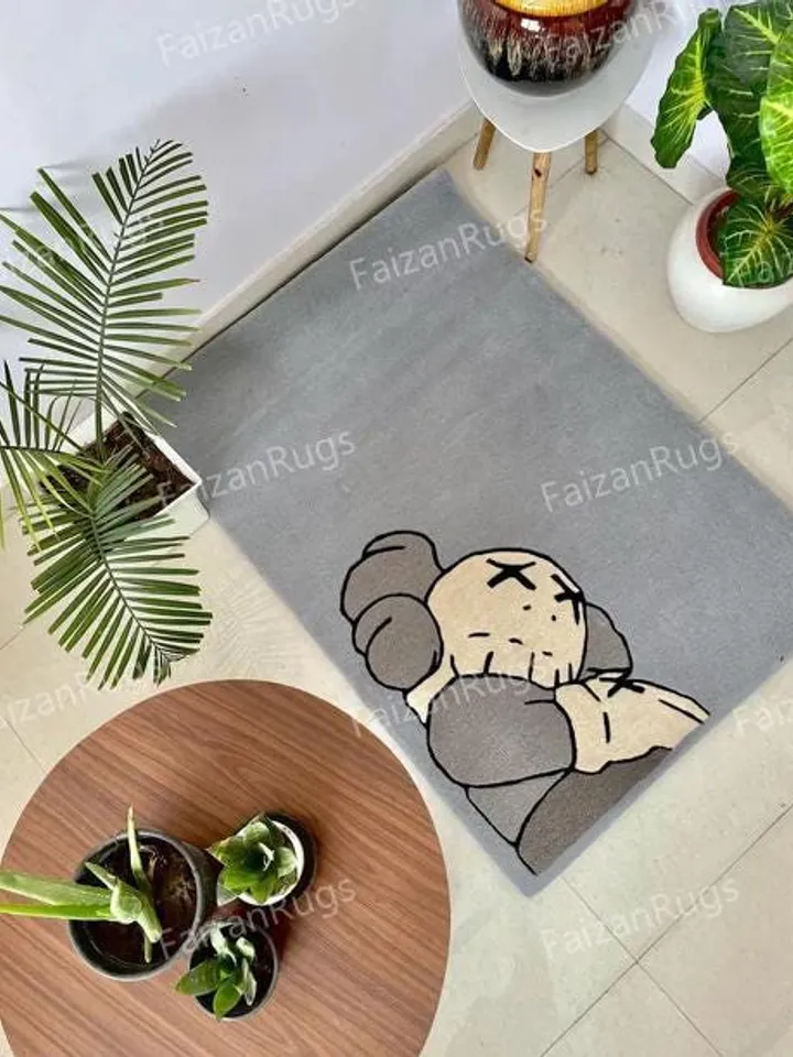 Buy 8x10 Alone Kaws Handmade 100% Wool Rugs And Carpets, Handmade Carpet For Living Room, Dining Room, Hallway, Multiroom Carpets.