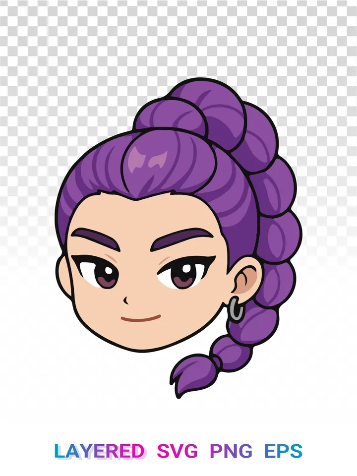 Rumi SVG PNG, Kpop Huntrix Clipart, Anime Girl Cricut