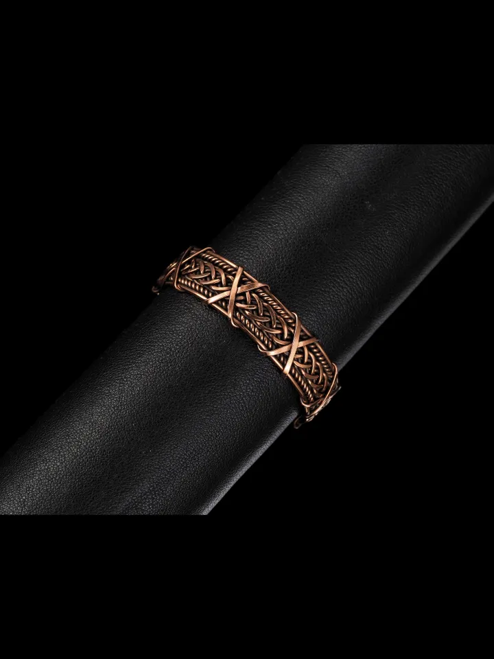 Woven copper wire bracelet Antique style handcrafted copper jewelry Unique gift