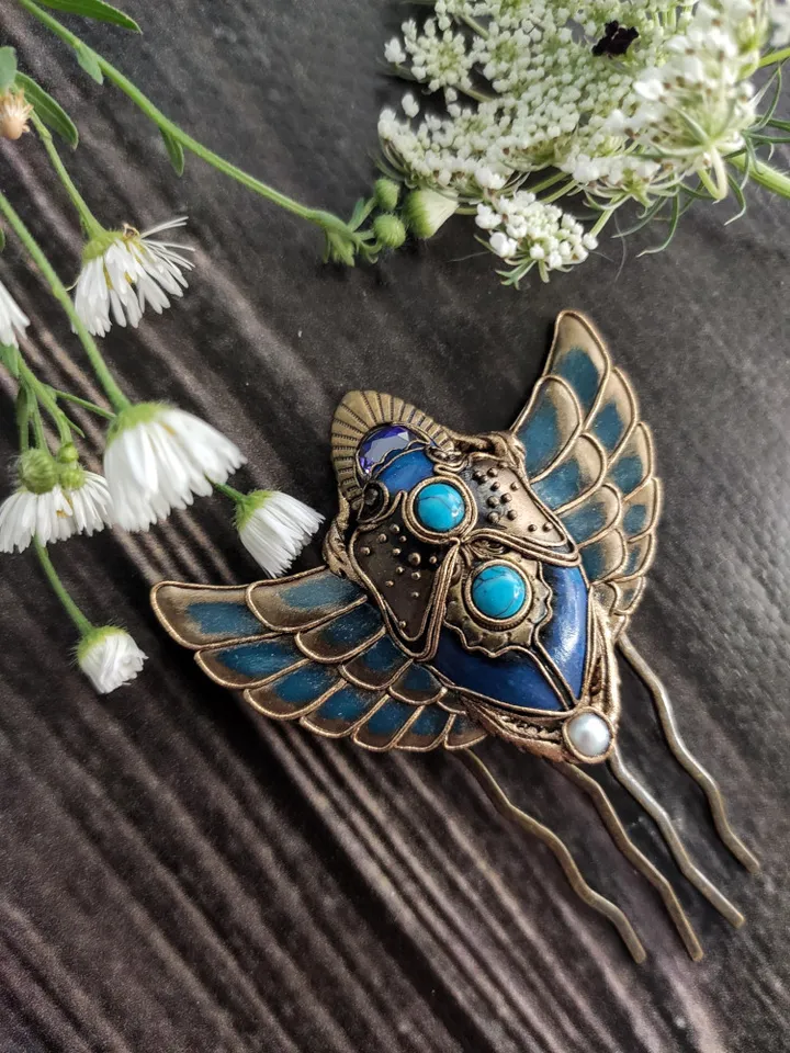 Egyptian Scarab,Hairpin,Hair Winged Scarab Beetle,Hairpin Scarab