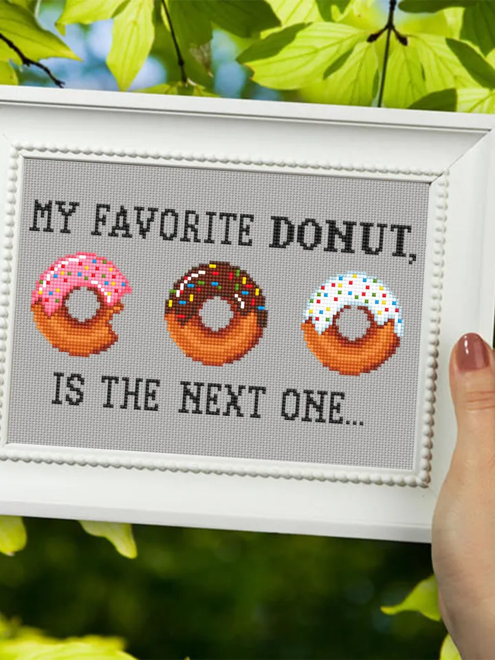 Small food cross stitch pattern download PDF Donuts cross stitch chart, Kitchen beginner stitch, Quick cross stitch quote, Home decor #F8