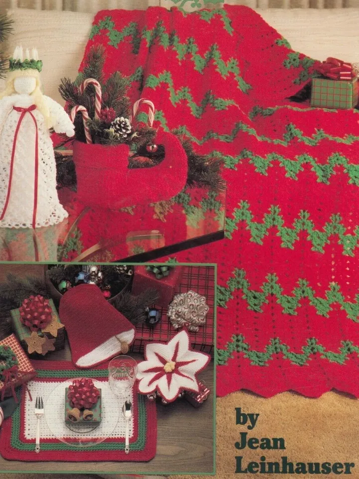 Christmas Favorites Vintage Crochet Pattern PDF Afghan Christmas