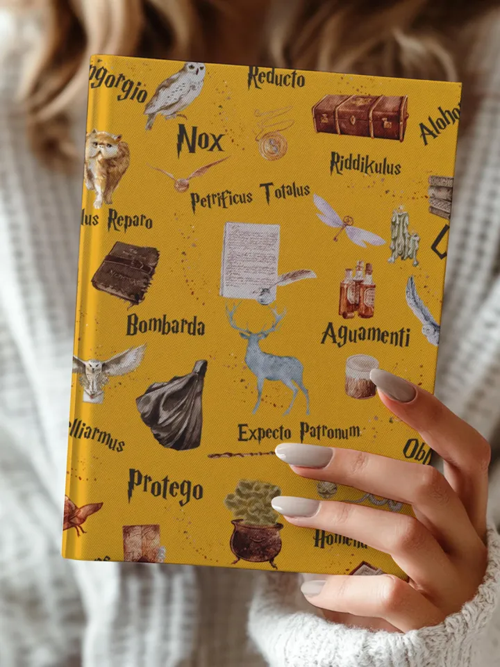 Wizarding World Hardcover Journal, Magic Notebook, Spell Book, Fantasy Diary, Gift, Magic gift Matte Journal