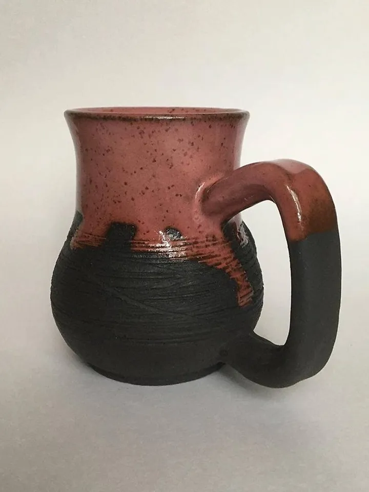 Black and Pink Ceramic Mug Viking Mug Yggdrasil Mug