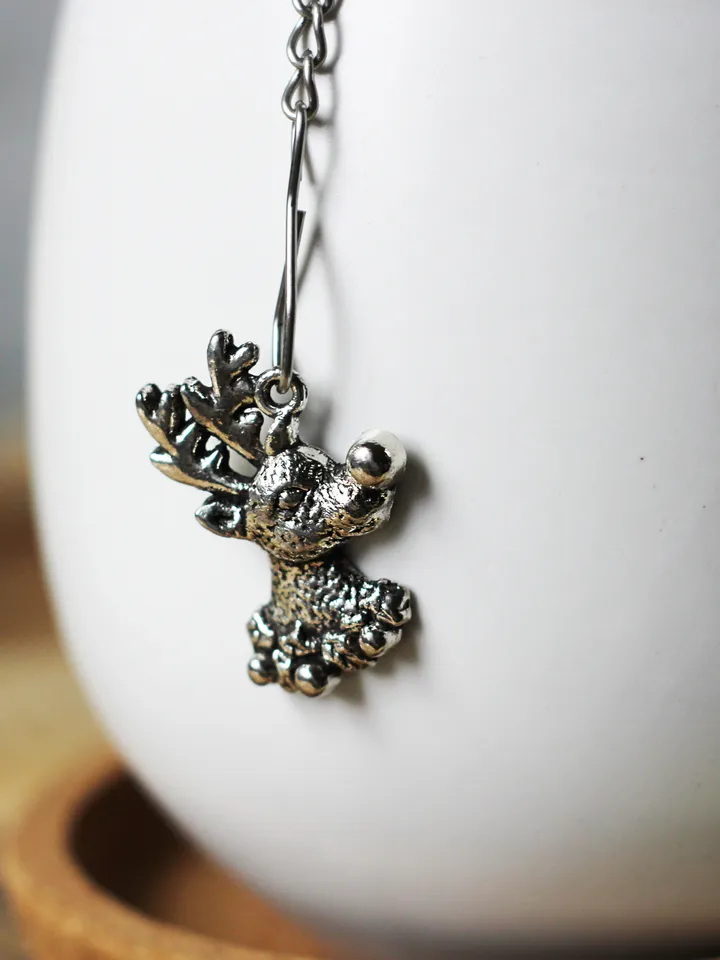 Christmas deer tea strainer for herbal tea, Tea infuser with deer charm, Tea Steeper winter pendant, Loose leaf tea gift