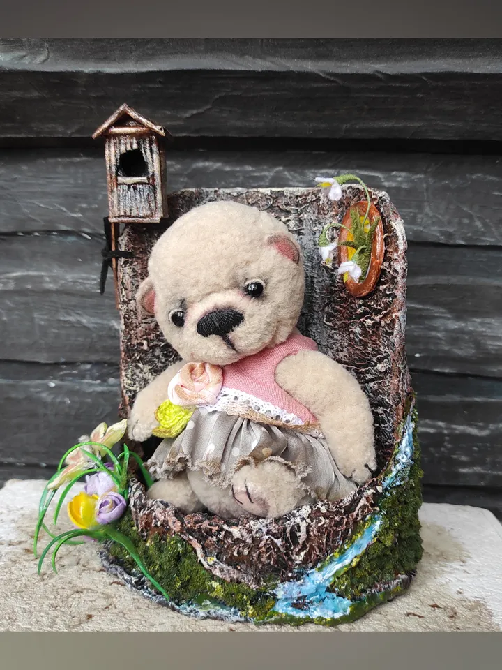 Teddy Bear Meets Spring