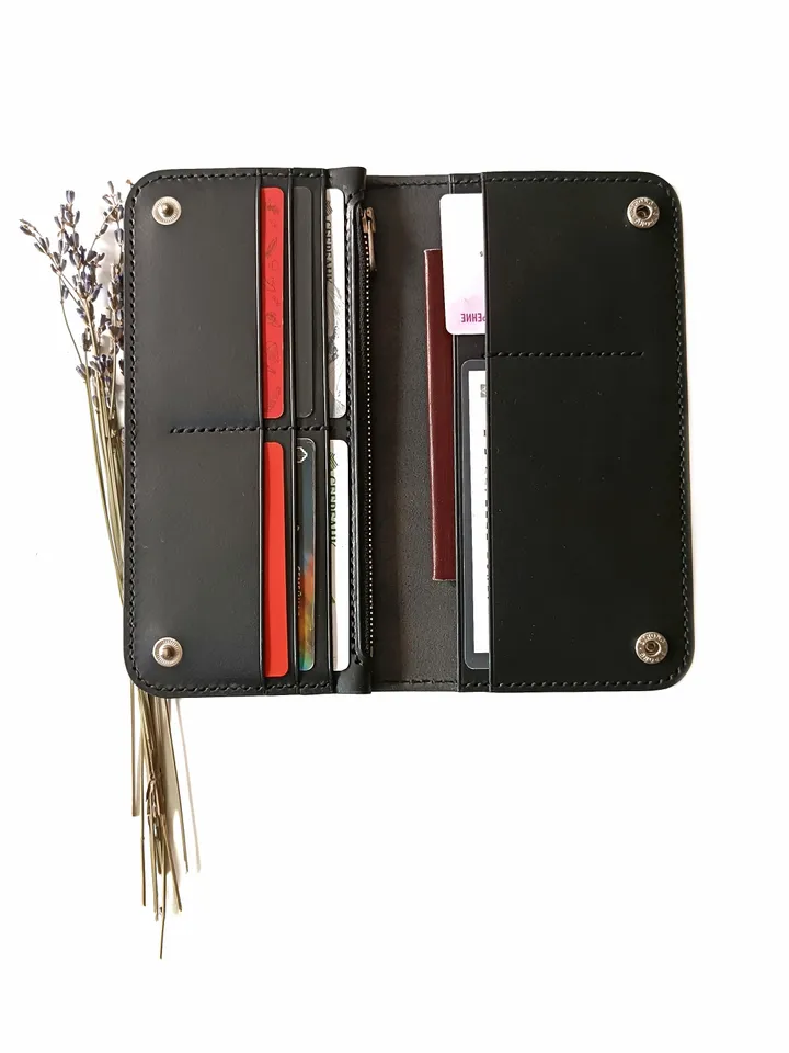 Pattern longer wallet - Pattern of a leather wallet - Download PDF. & video TUTORIAL