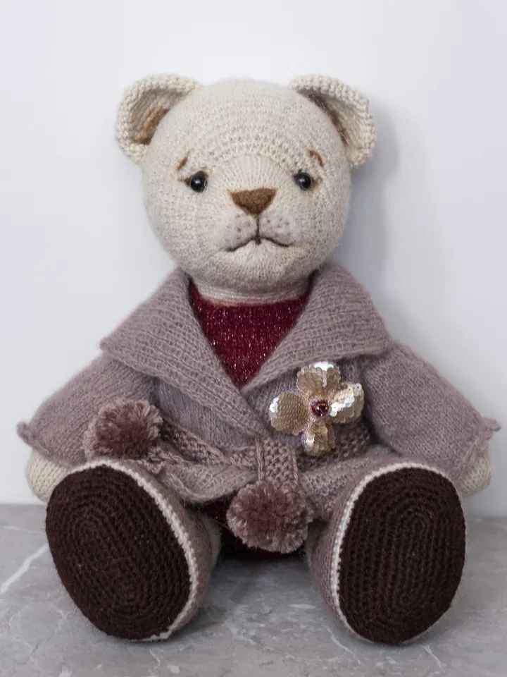 Amigurumi Lion, Doll clothes, Crochet animal lion, Handmade stuffed toy, Mohair toy, Wool babys toy, Organic toy