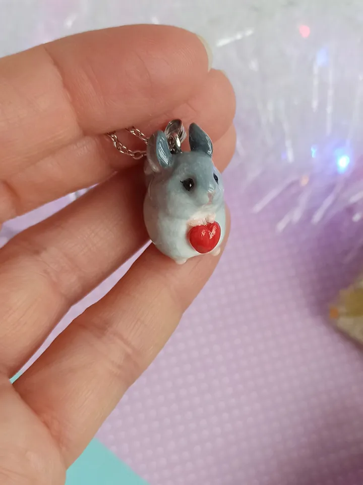 Handmade chinchilla necklace perfect for your daughter (pre-order)