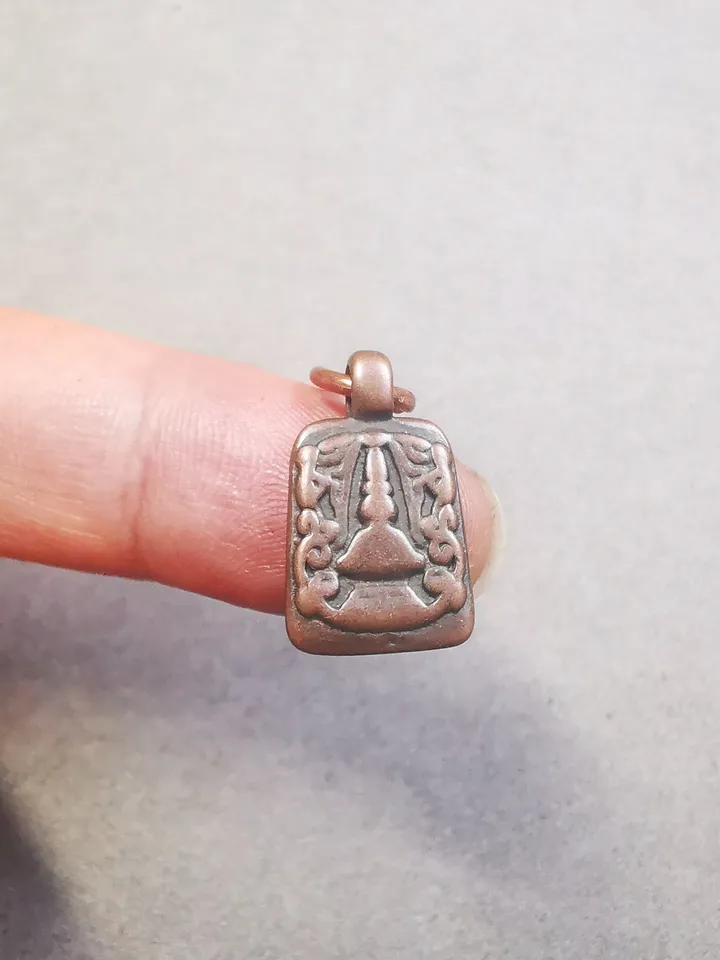 Gandhanra Handmade Mala Counter Pendant,Stupa, Pagoda, Prayer Beads Accessories,Made of Red Copper