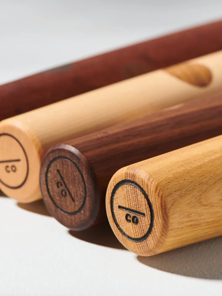 French Style Rolling Pin with Decorative Polka Dot Inlays