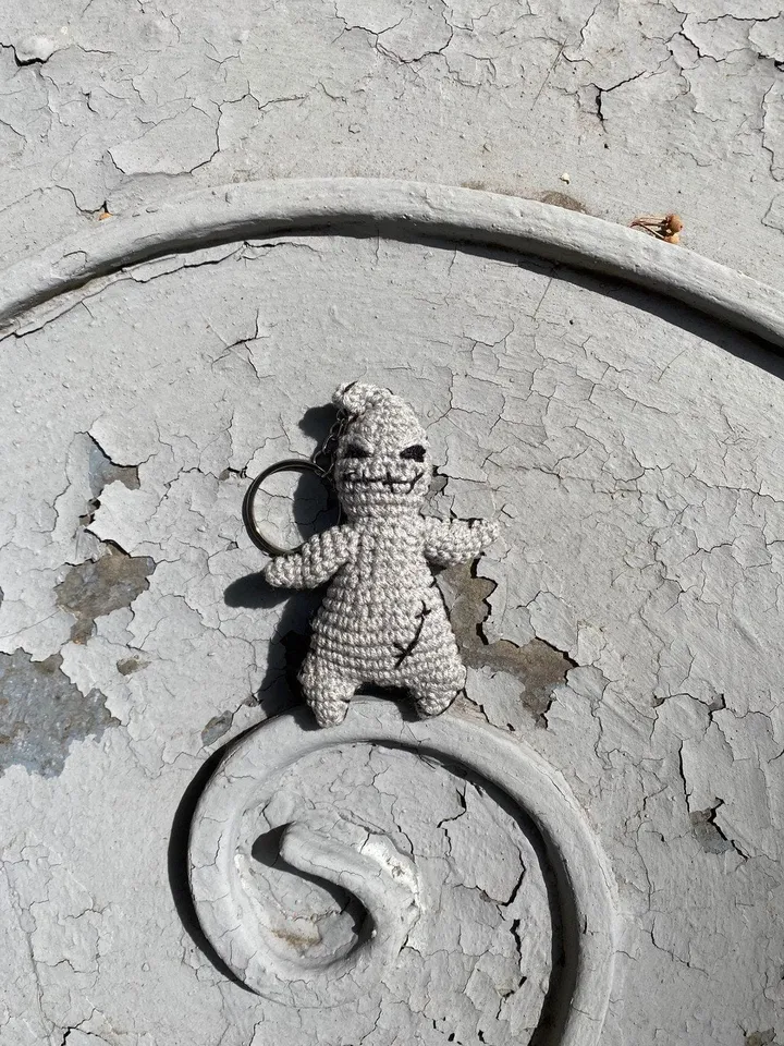 PDF Crochet small Oogie Boogie, Keychain Amigurumi Pattern, Crochet halloween, Halloween Crochet Pattern, Boogeyman, Monster toy pattern