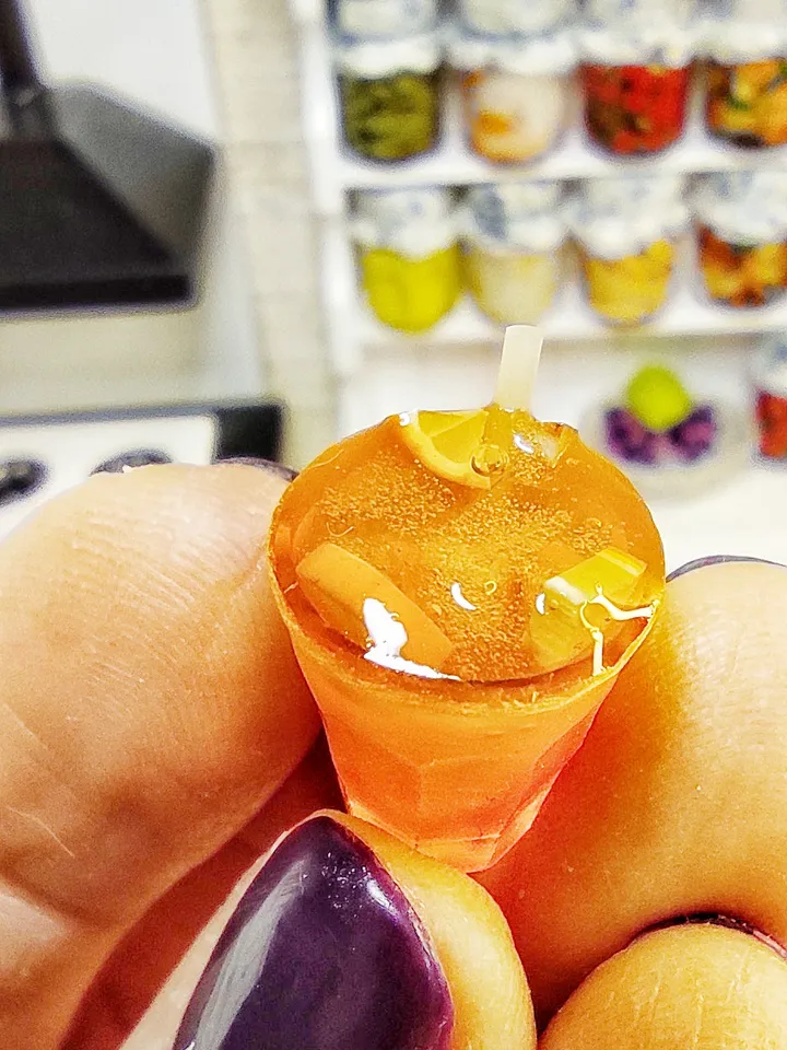 Realistic lemonade for dolls - Drink for dolls - juice for dollhouse - diorama miniature - mini food - food for dolls