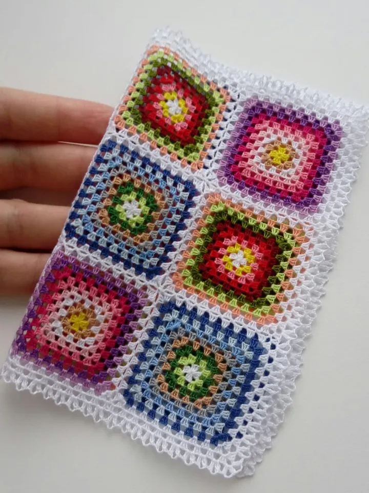 Granny Squares Throw for Dollhouse