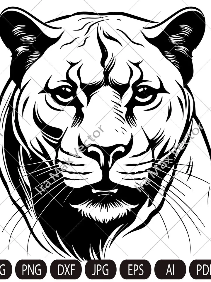 Panther Face svg / Panther Head svg / Panther svg / Panther Mascot svg / Panther Head / Panther Printable / Panther logo/ INSTANT DOWNLOAD