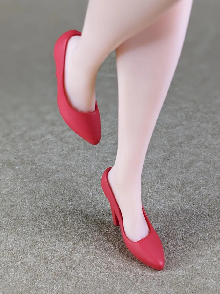 Classic red heels shoes for 30 cm fashion female dolls