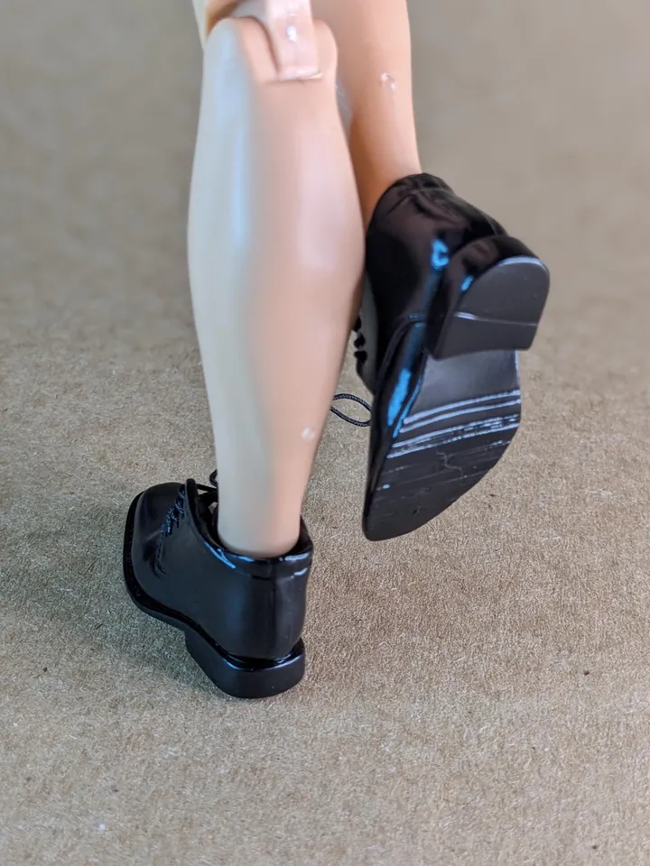 Premium high black lace-up boots for 1/6 scale male dolls