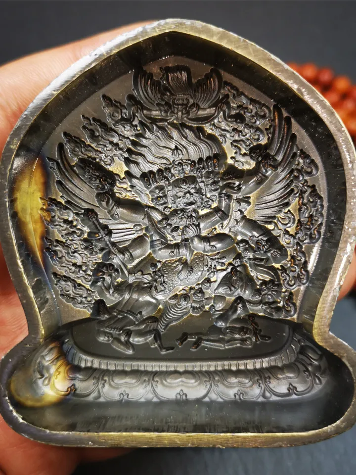 Gandhanra Tibetan Buddha Statue Tsa Tsa Mold, Vajrakilaya Tsha Tsha Mould For Making Clay Statue,2.95&quot; × 2.6&quot;