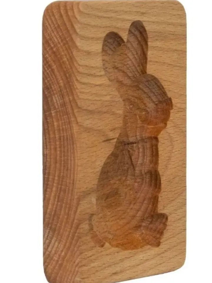 Bunny Embossed cookie mold, cookie cutter, wooden mold, Wooden stamp stamp for gingerbread cookies springerle stamp