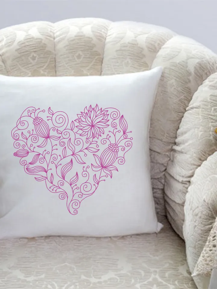 Floral heart blackwork pattern PDF download Flower heart embroidery, Backstitch chart Heart ornament, Floral curls Blackwork embroidery #W35