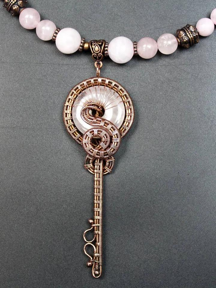 Handmade necklace with pendant Key.