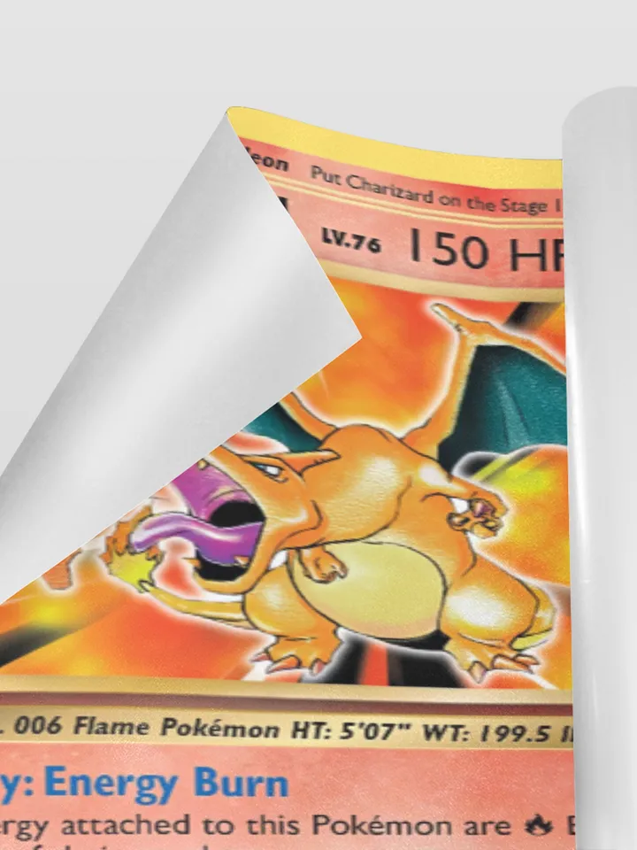 Charizard Card Gift Wrapping Paper 58"x 23" (1 Roll)