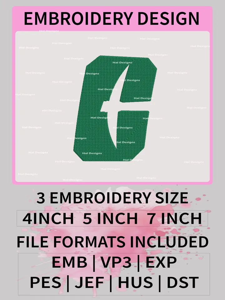 NCAA Charlotte 49ers Embroidery File, 3 Sizes, 6 Formats, NCAA Machine Embroidery Design, NCAA Logo, NCAA Teams