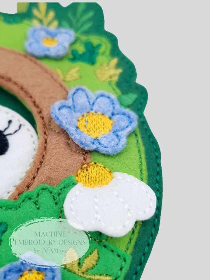 ITH Bunny House Bag Embroidery Design, Felt Rabbit Purse for Kids Pattern, 5x7 Hoop Digital File