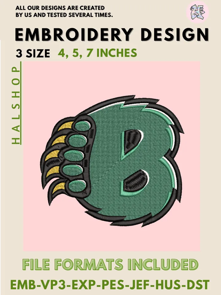 NCAA Baylor Bears Logo Embroidery Design – Sports Team Machine Embroidery Files