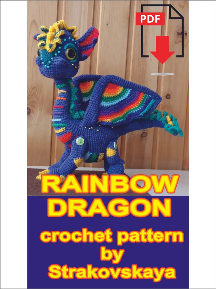 TUTORIAL: Rainbow Dragon crochet pattern