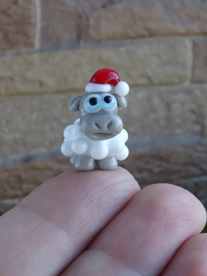 GLASS FIGURINES Sheep figurine Glass sheep Miniature sheep tiny sheep Tiny glass animals Nativity scene Terrarium Dollhouse miniature