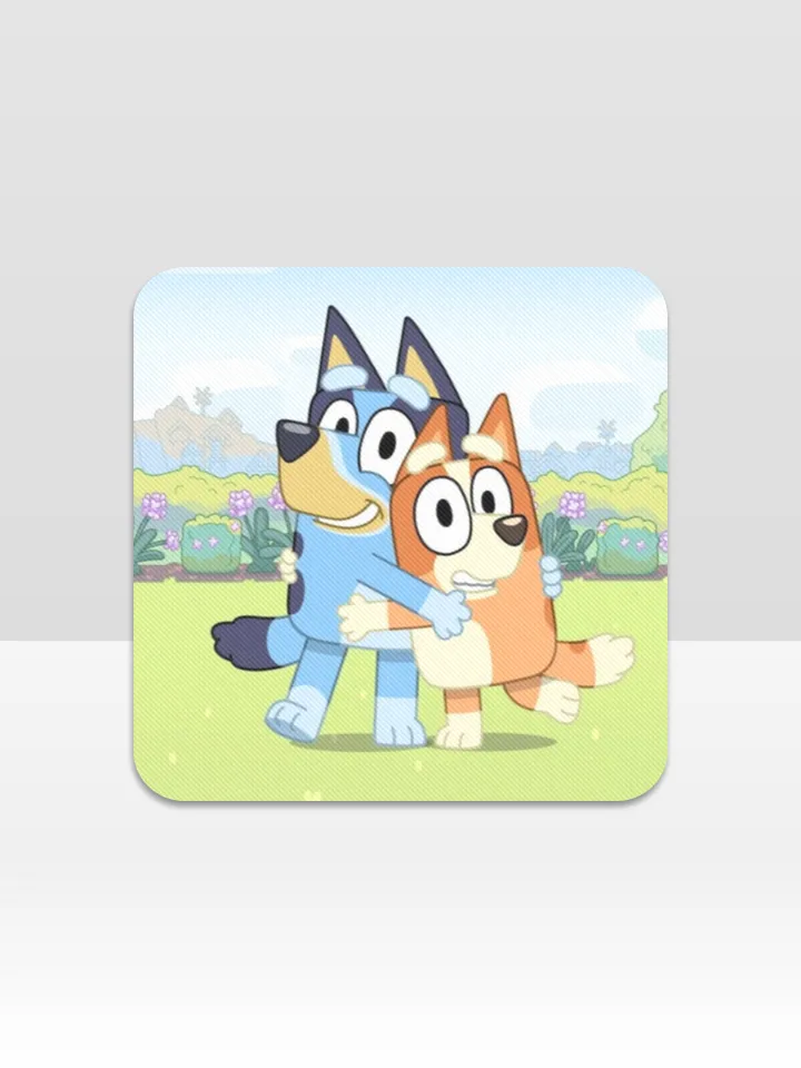 Bluey Cup Coaster, Square Drink Coaster, Round Coffee Coaster