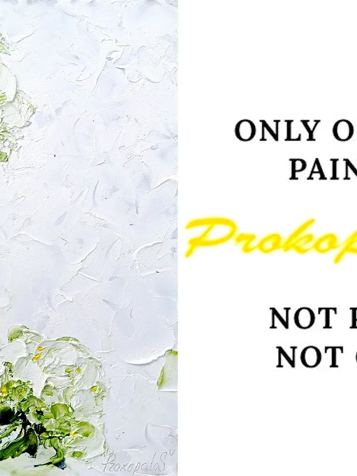 Hydrangea Painting Floral Original Art Impasto Oil Painting Blossoms Flower Flowers 10" by 8" by ArtProkopaloSv