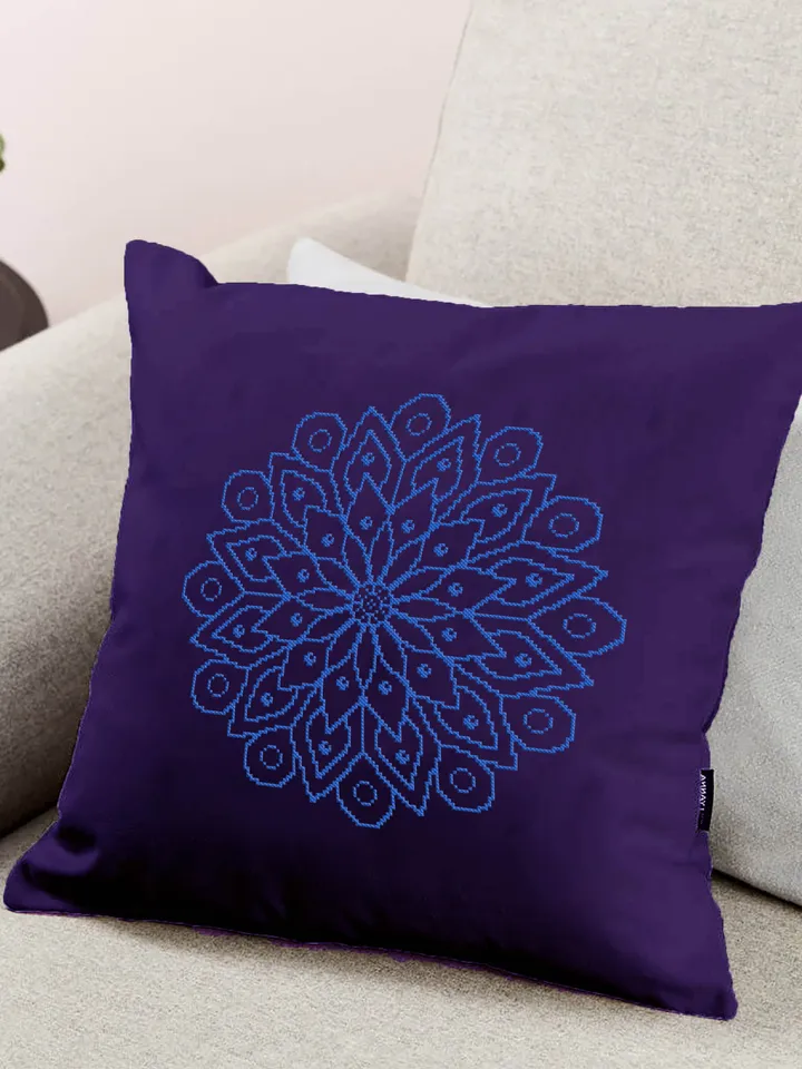 Easy mandala cross stitch pattern download PDF Flower mandala digital Monochrome cross stitch Floral ornament xstitch chart Home decor #M71