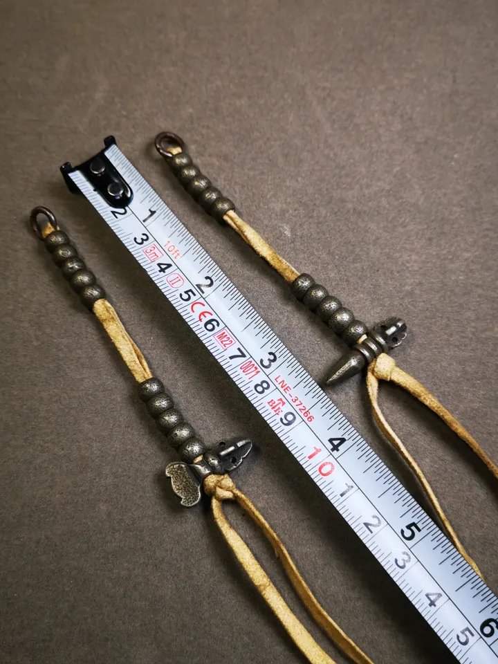 Gandhanra Handmade 9mm Tibetan Buddhist Prayer Bead Counters for 10-20mm Mala,with Kila and Kartika Pendant,Made of Cold Iron